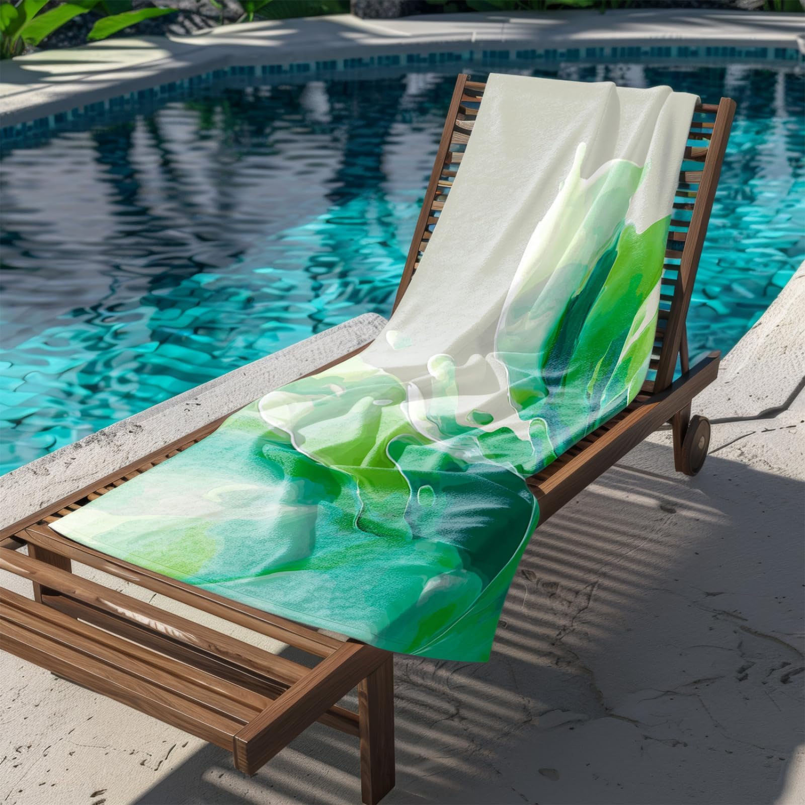 Générique Serviette de Plage 90X180 Modèle Vert Pomme