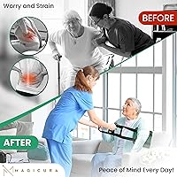 Vista 3 de Cinturón de transferencia de 300 libras para ancianos, cinturones de marcha para personas mayores, cinturón de elevación de pacientes de alta