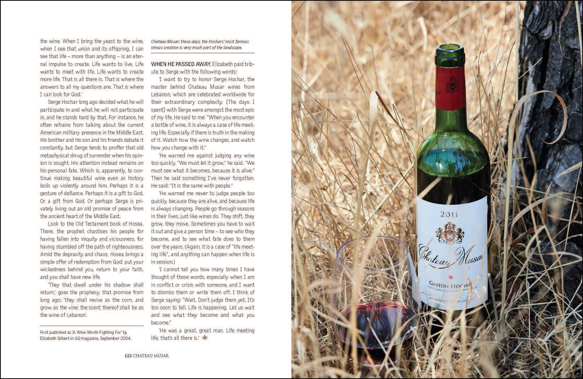Chateau Musar /anglais