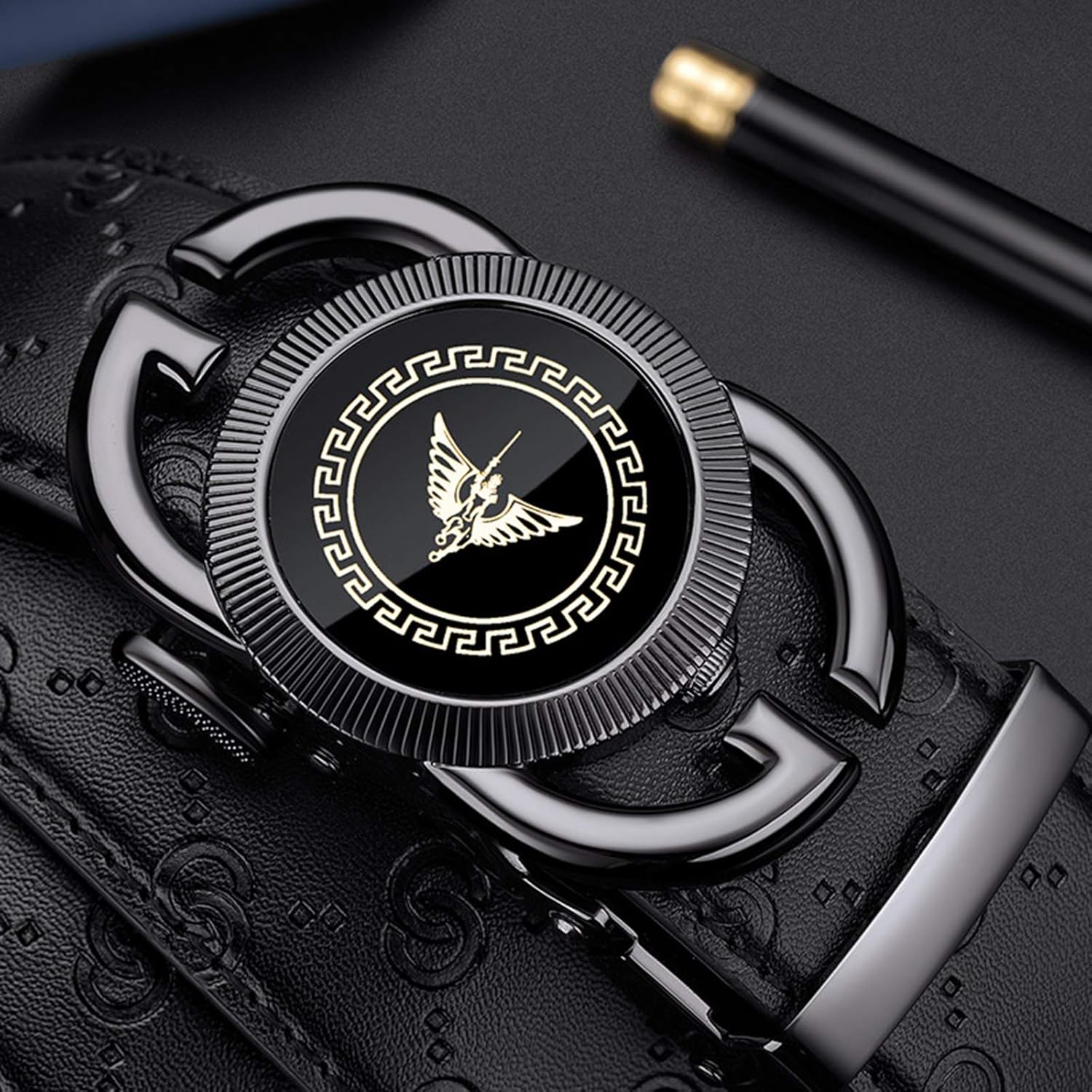 VANNANBA Leather Ratchet Belts for Men Automatic Buckle with Belt Box, Gift for Men - Image 5