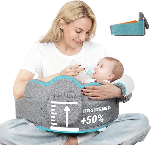 Almohada de lactancia gruesa, una almohada de alimentación con una cerca, fabricada con una funda suave y un diseño ergonómico para lactancia materna