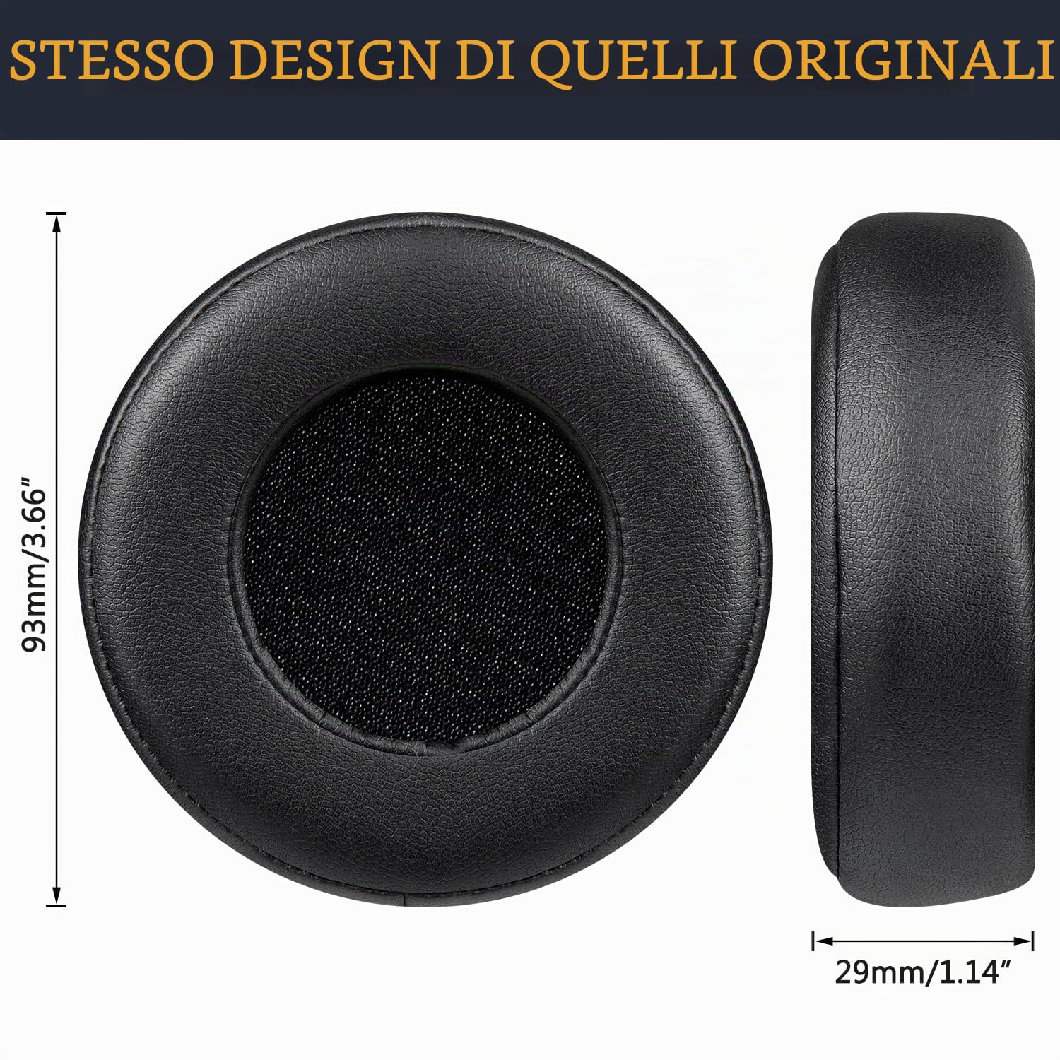 Cuscinetti Auricolari Di Ricambio Per RB-M700B/M500B/M300B – Morbida Pelle Proteica, Memory Foam Anti-rumore, Facili Da Installare (neri) - 3