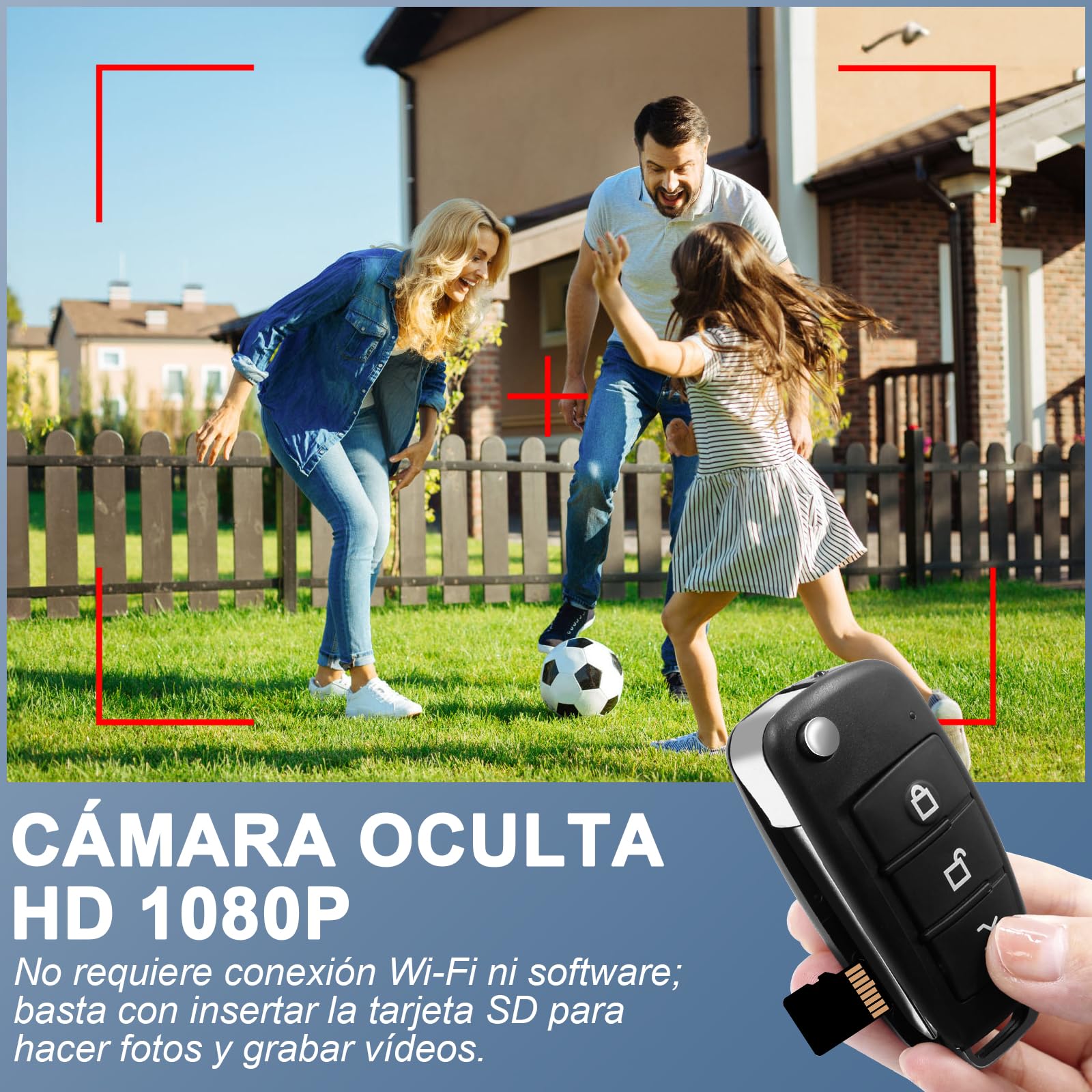 Mini Cámara Oculta Espía Oculta HD 1080P con Visión Nocturna y Detección de Movimiento