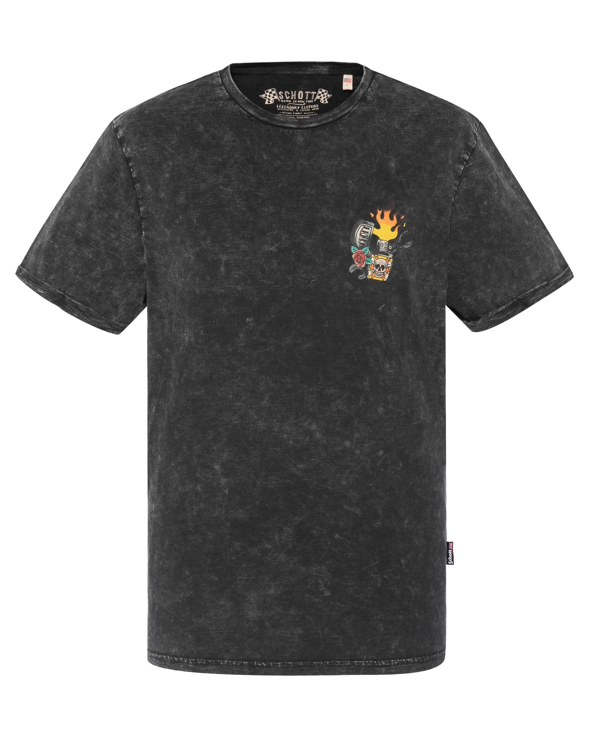 Schott NYC Tsbradyn Men's T-Shirt, Black, 3XL