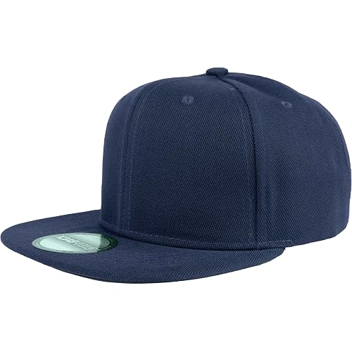 Gelante Snapback Hats for Men - Flat Bill Brim Baseball Cap Hat - Plain Blank Adjustable