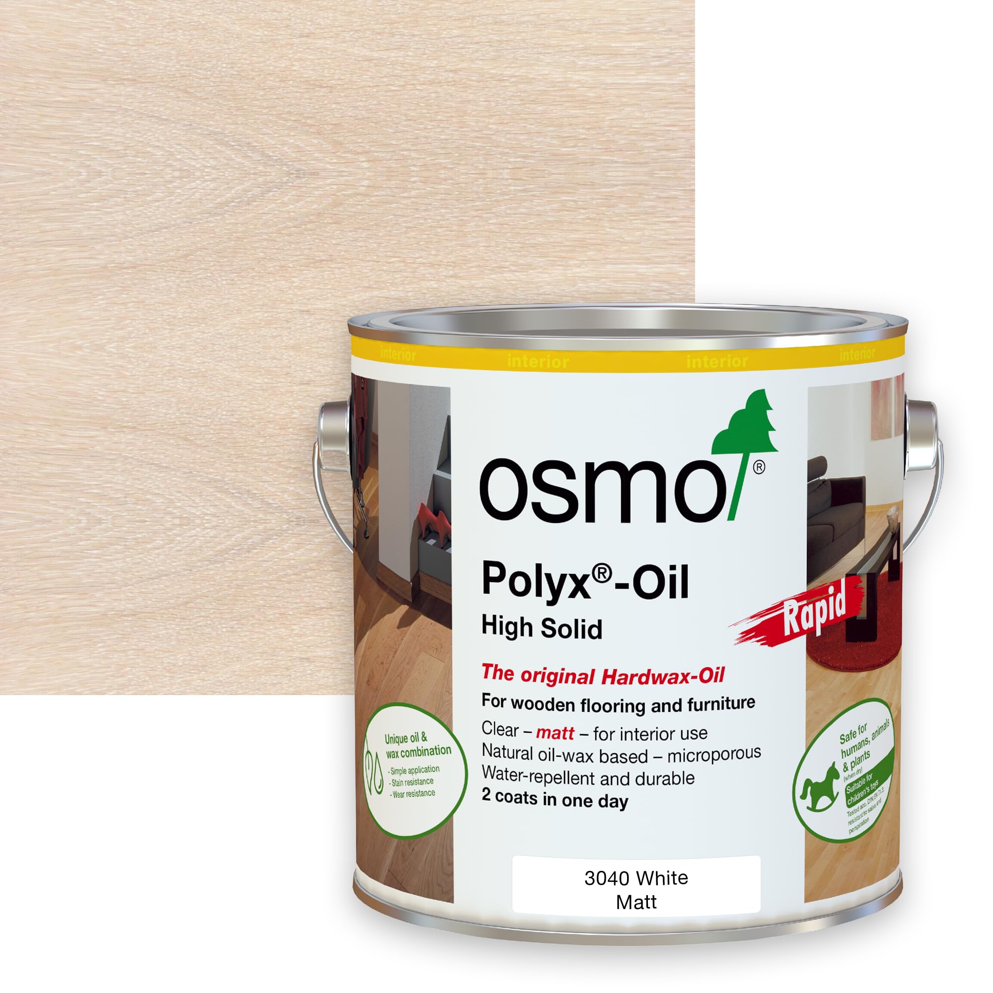 Osmo Original Polyx Oil Rapid Matt (3040 White, 2.5l)