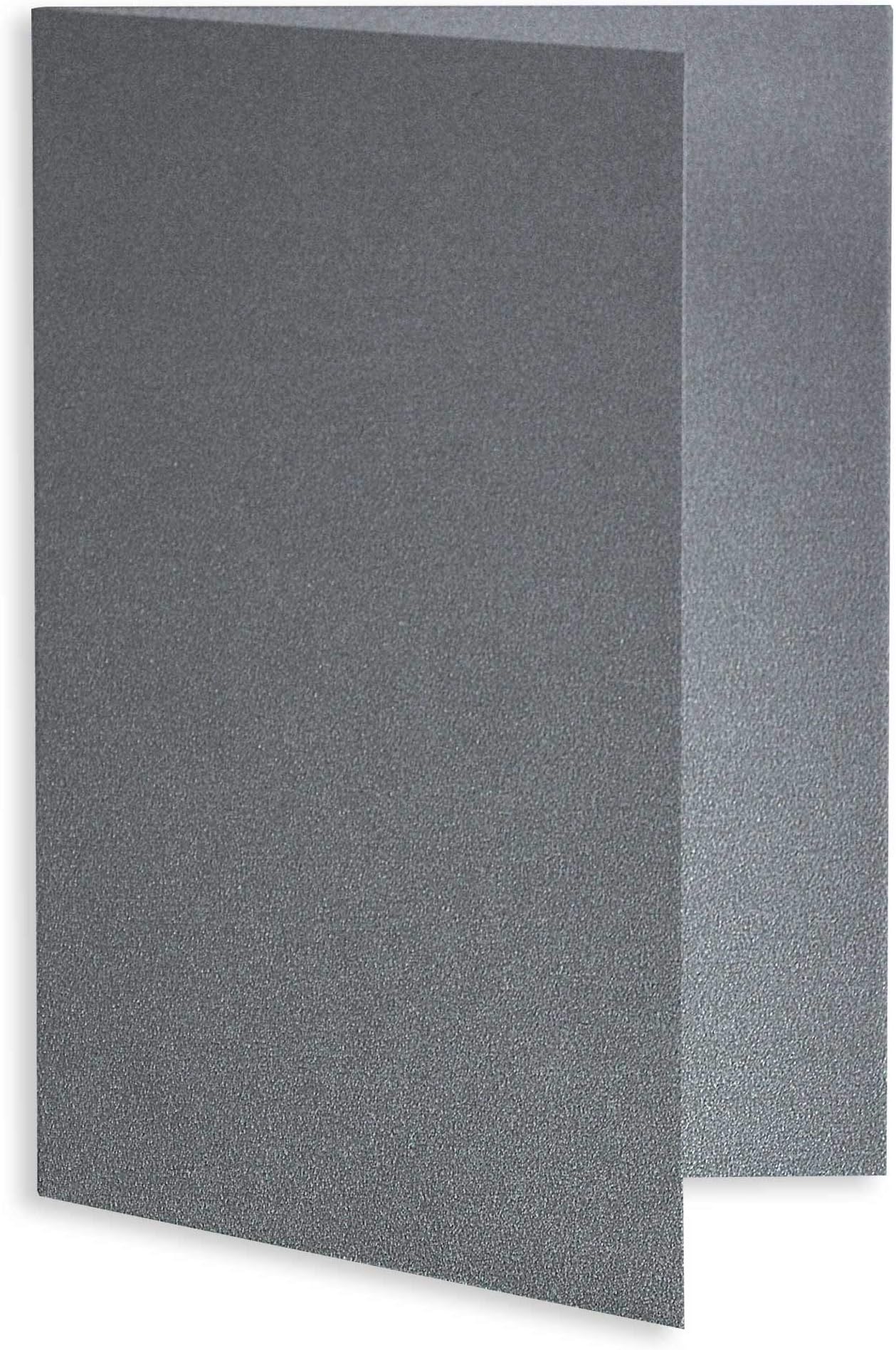 Blank Fold Invitation Card A2 Metallic Curious Ionised, 25 Pack
