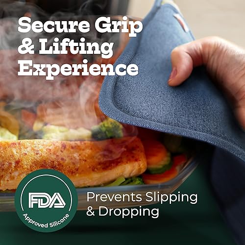 Vista 37 de Big Red House - Juego de 2 soportes de silicona para ollas - 10x3 - Protectores de cocina resistentes al calor para sartenes calientes y hornear