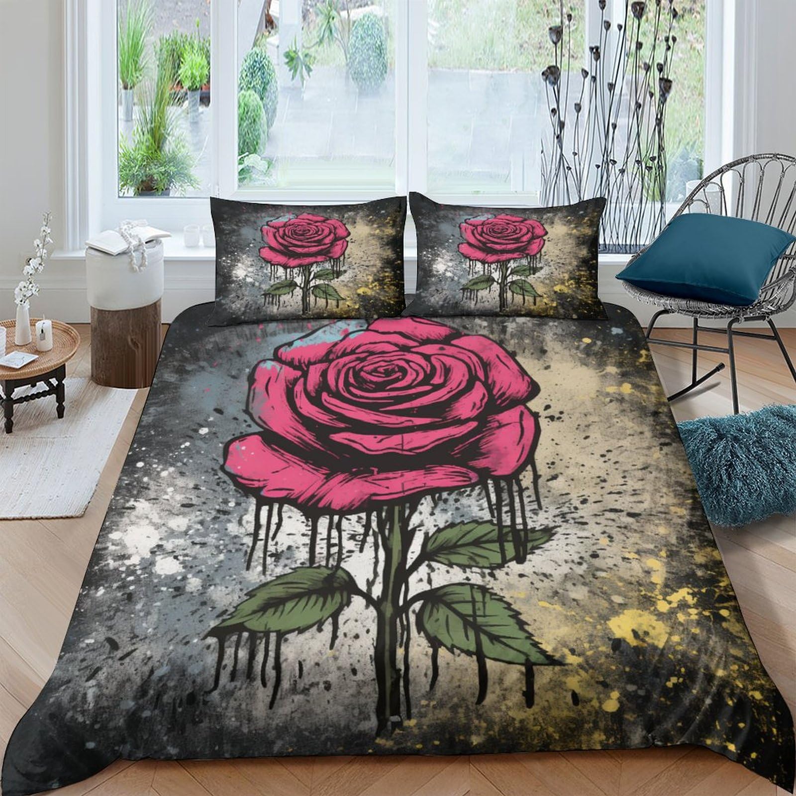 Funda nórdica de tres piezas con cremallera oculta y tejido de microfibra de 220x240cm