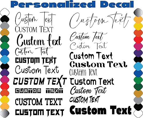 Miniatura 8 de Diseño personalizado con tu propio nombre  Adhesivo de vinilo personalizado para ventana de coche  Barco  Letras JDM para parabrisas automotriz con