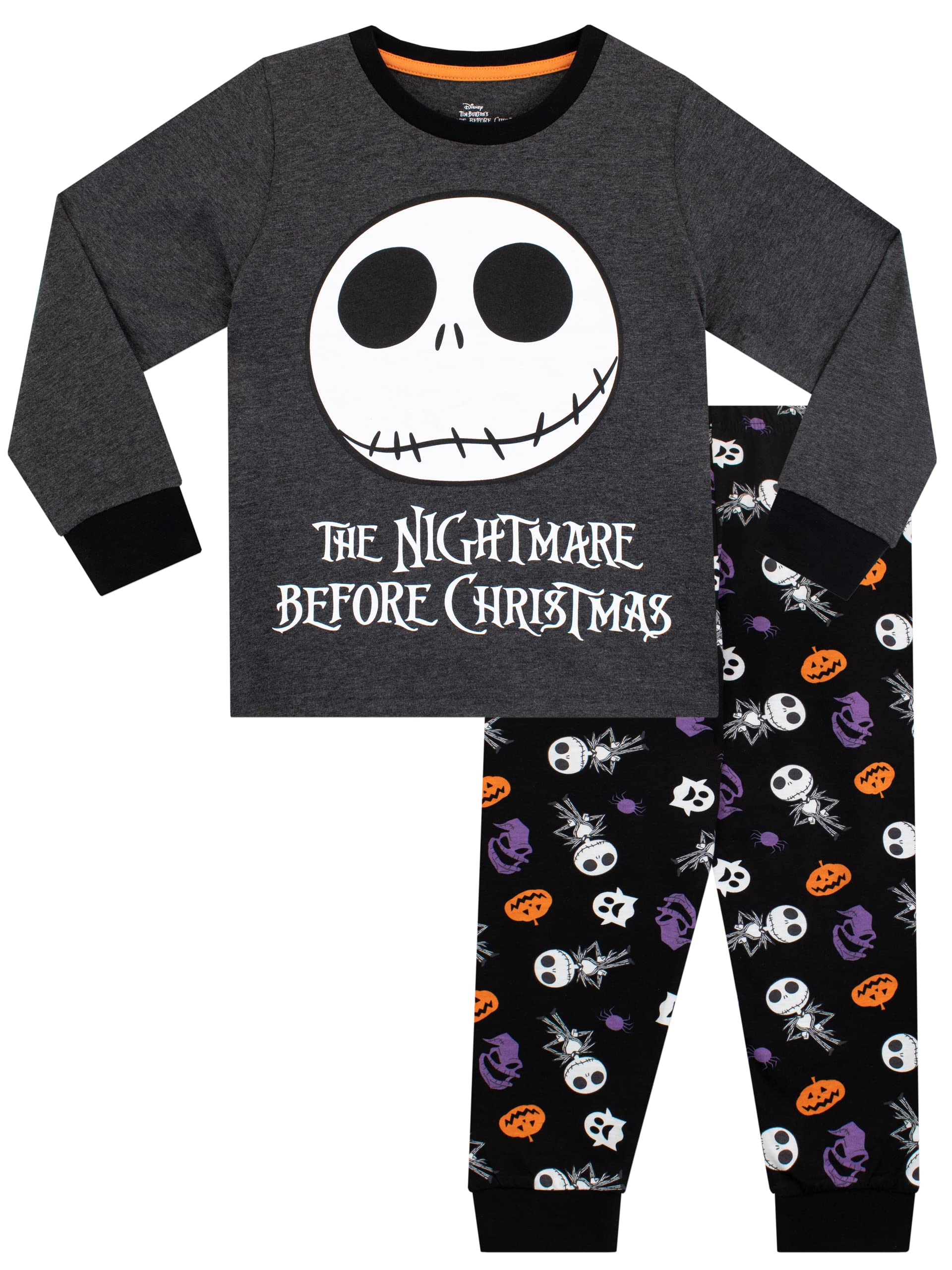 Disney Boys Pyjamas The Nightmare Before Christmas Black 9-10 Years