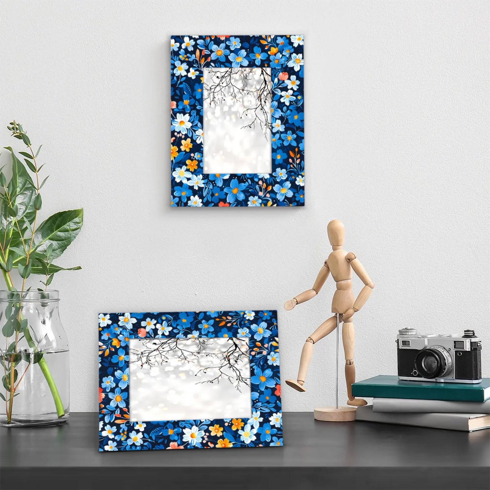 Amazon.com - LANYANYQ 5x7 Picture Frame, Blue Yellow Daisy Flower