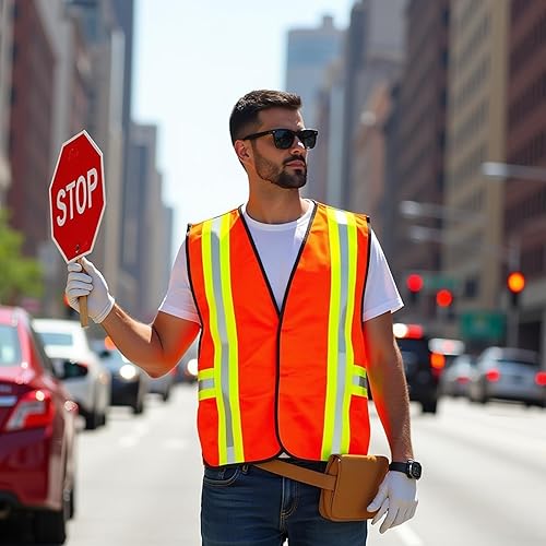 Miniatura 14 de G & F Products Chaleco de seguridad reflectante de alta visibilidad con bolsillos multifunción ANSI Clase 2