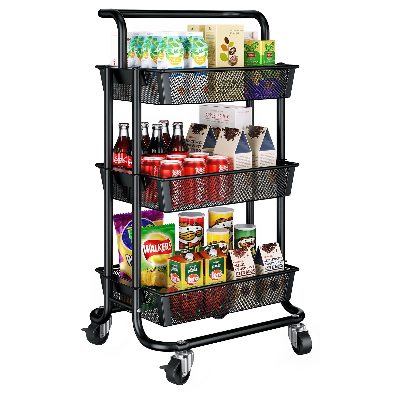 Buy Greensen 3 Tier Rolling Cart, AllMetal Kitchen Storage Organizer