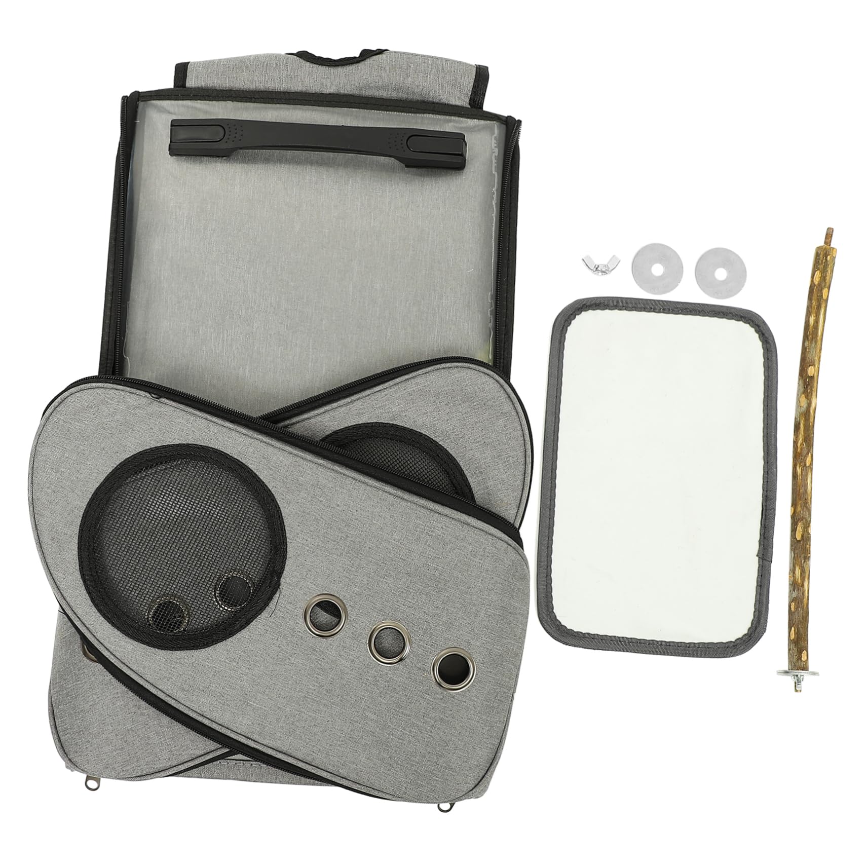 Yardwe Bird Carrier for Travel Parrot Backpack with Window Comfortable Pet Bird Cage Bag