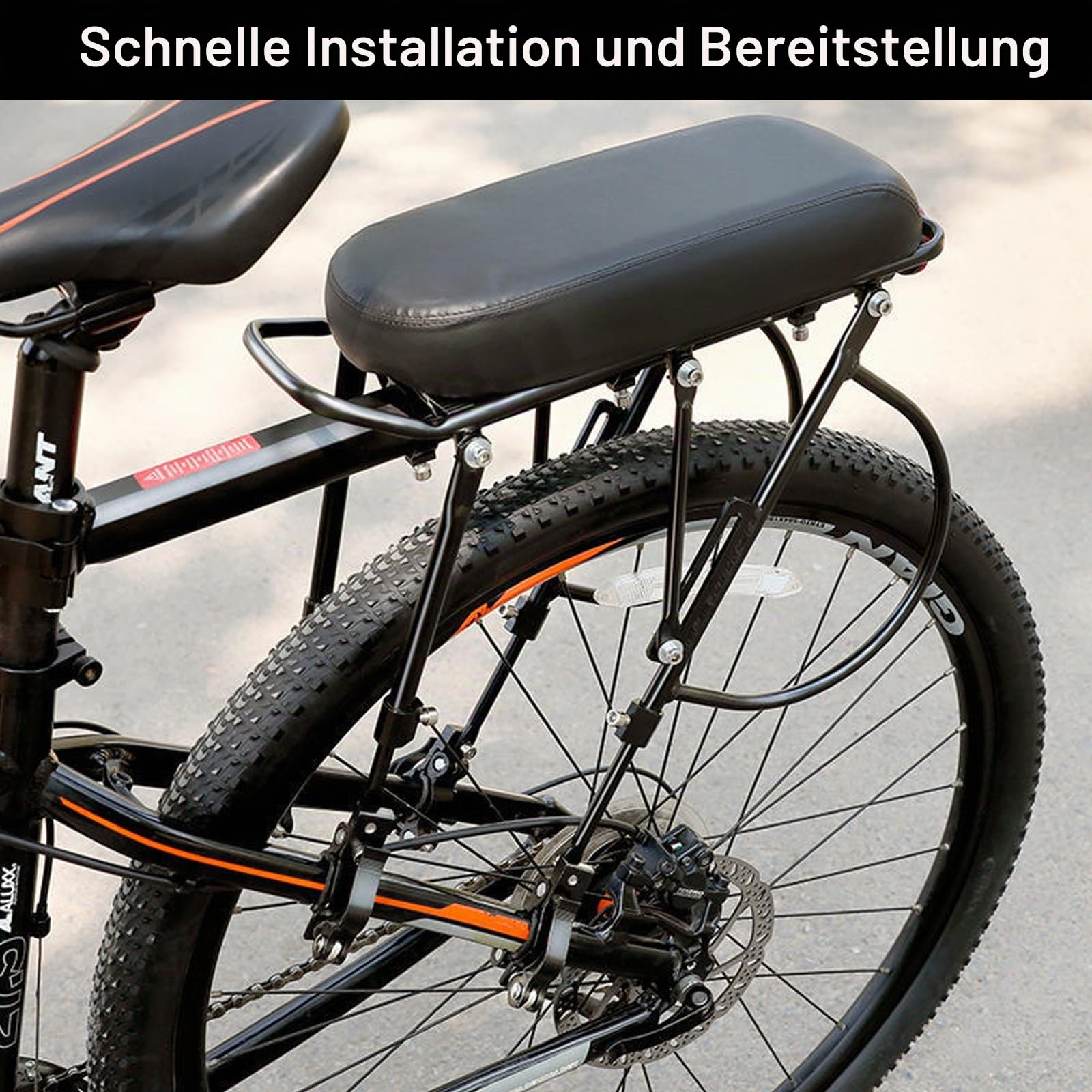 Fahrrad Gepäckträger Set - 100KG Tragfähigkeit Fahrrad Gepäckträger Hinten mit Schutzblech und großem Reflektor, Schnellverschluss gepäckträgerfahrrad für Mountainbike & Rennrad [24-29 Zoll]