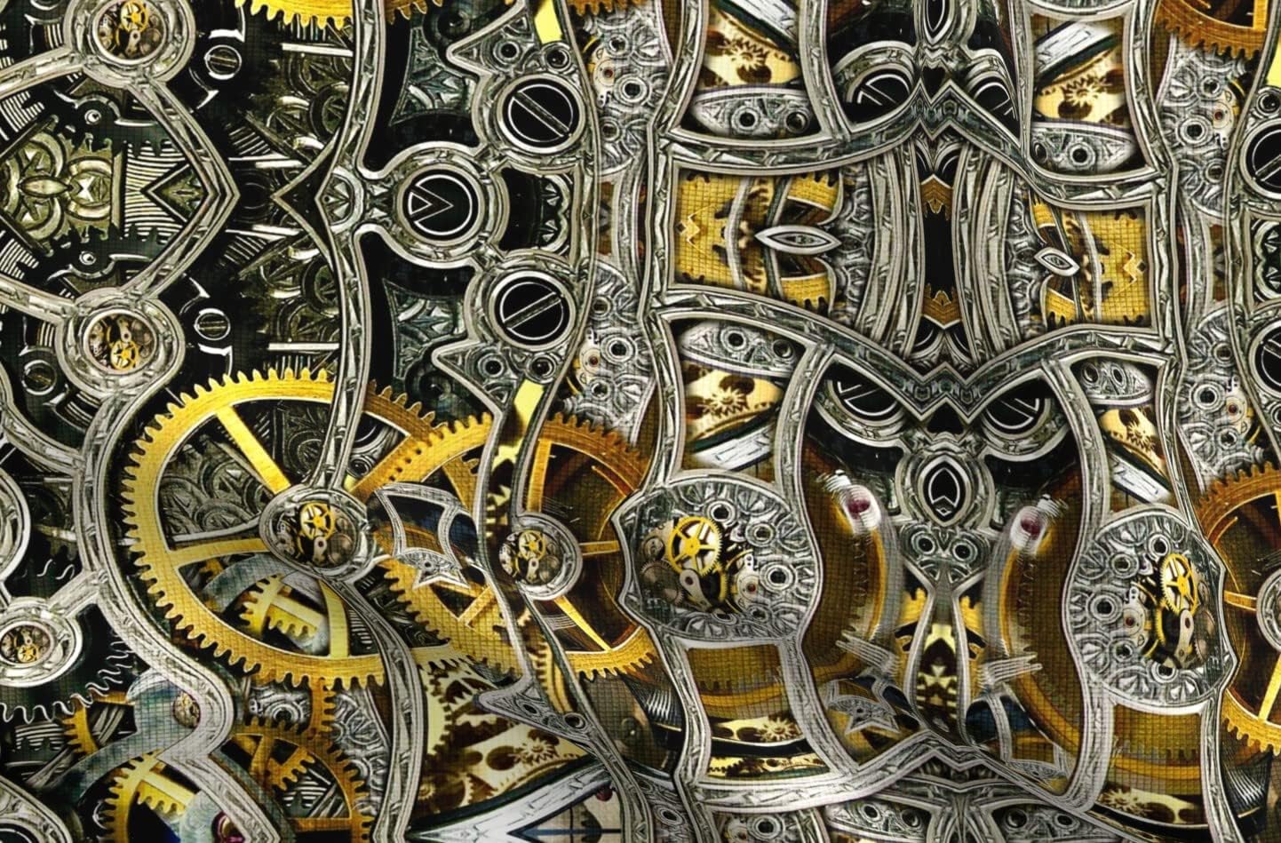 Spoonflower Fabric - Gears Steampunk Clock Time Abstract Printed on Minky Fabric by The Yard - Sewing Baby Blankets Quilt Backing Plush