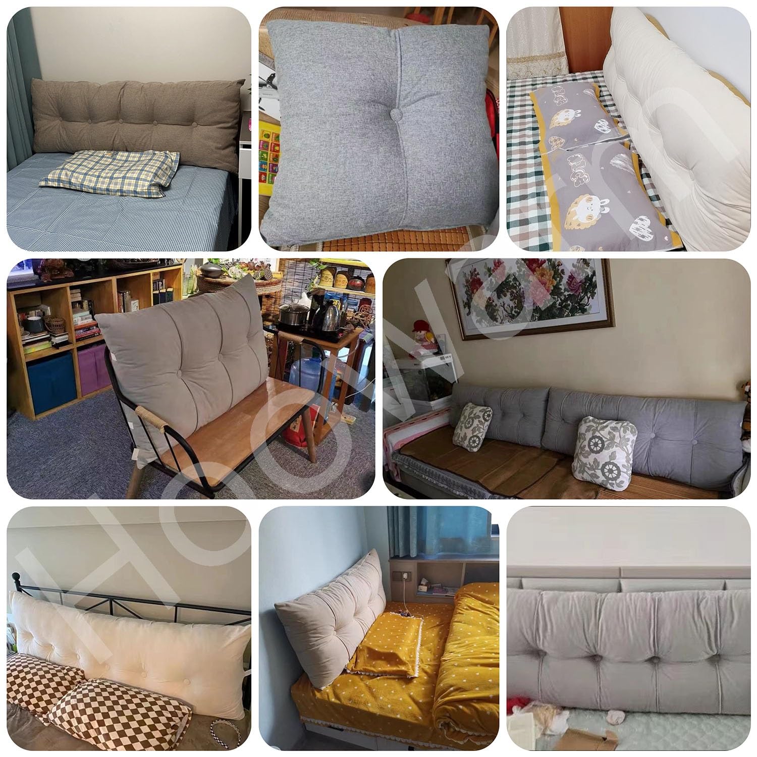 Cuscino Schienale Letto E Divano CuscinoLetto Premium 60/80/120/140/150/160/180/200cm Singolo/Matrimoniale Cuscini Testata letto Removibile Lavabile Lettura Schienale ( Color : #1 , Size : 180x60x20cm