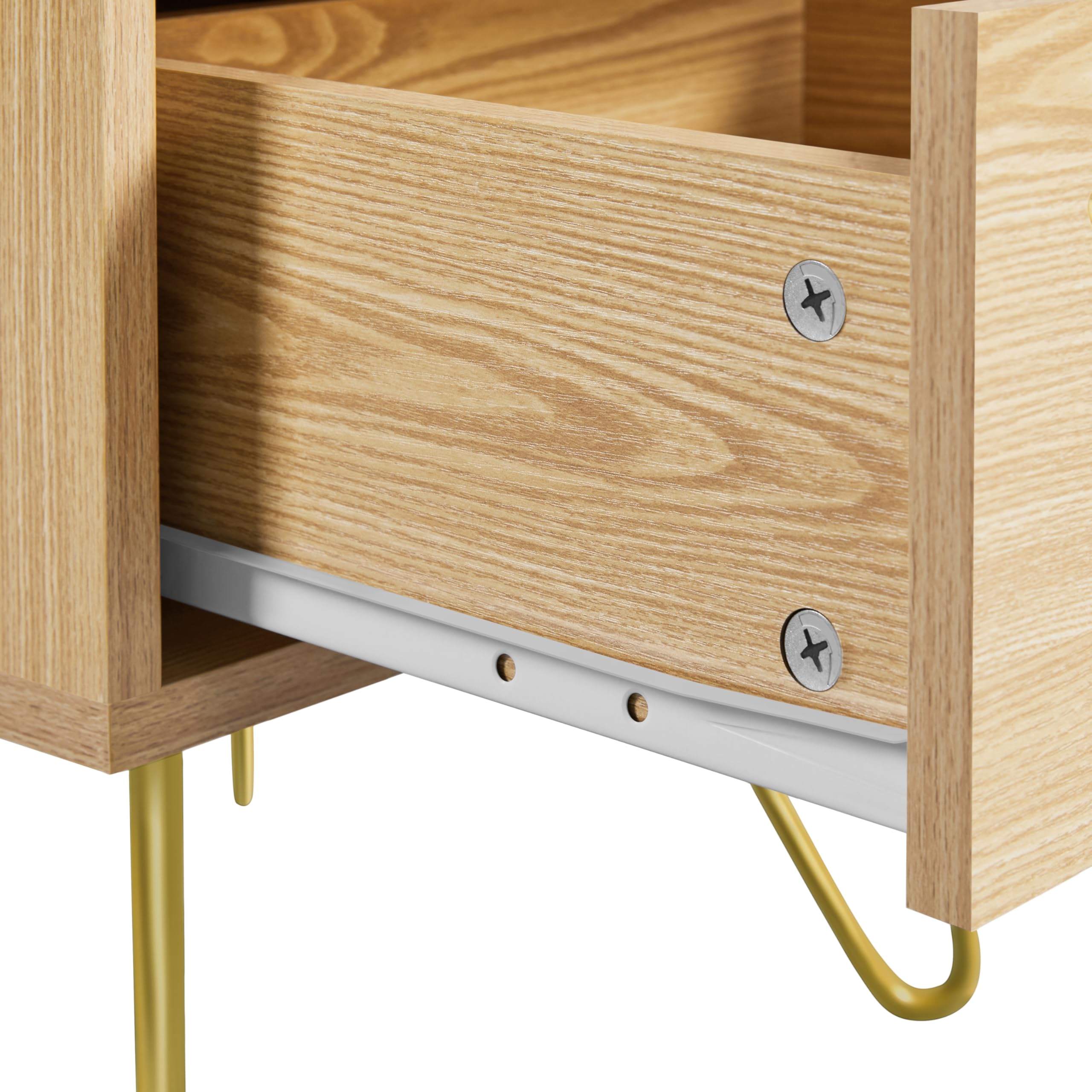 Yaheetech Set 2 Comodini da Letto con Cassetto 40 × 40 × 55 cm | Tavolino Laterale Porta Lampade Stile Classico, Struttura in Legno Elegante, Arredo Pratico per Camera da Letto