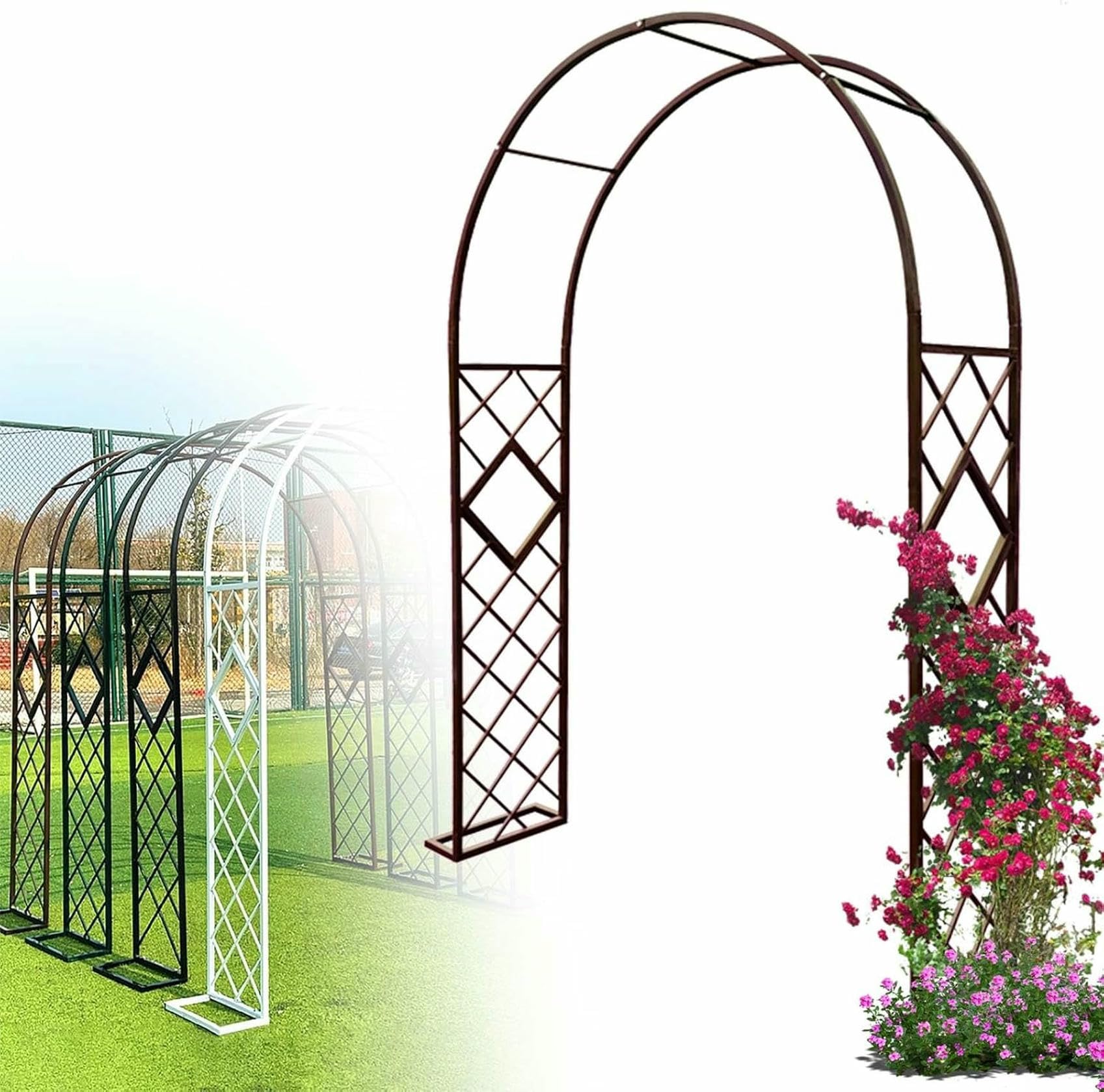 Structure extérieure en acier ajustable de 140 à 340 cm pour rosiers