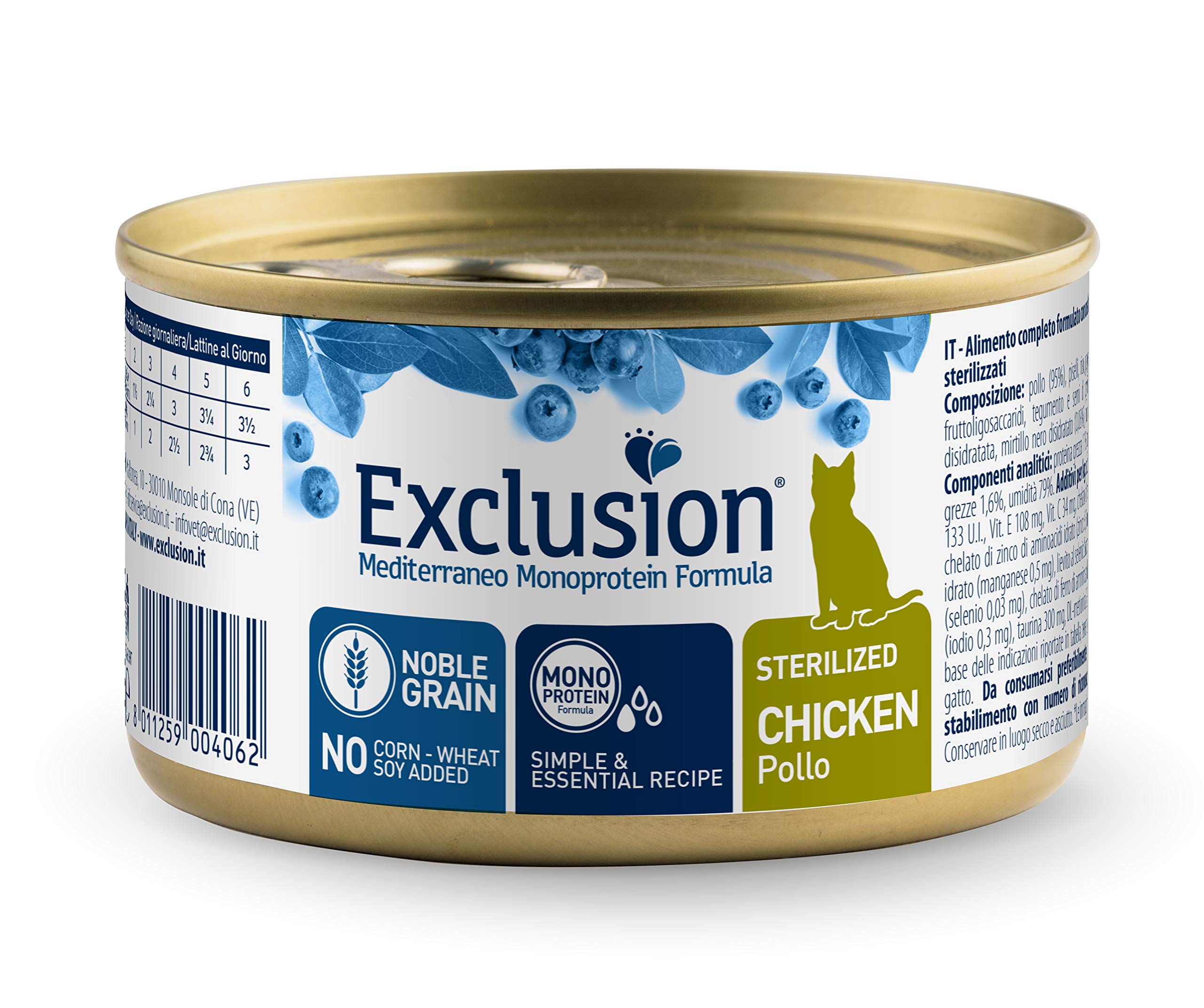 Mediterraneo Monoprotein Sterilized Adult All Breeds chicken - Exclusion