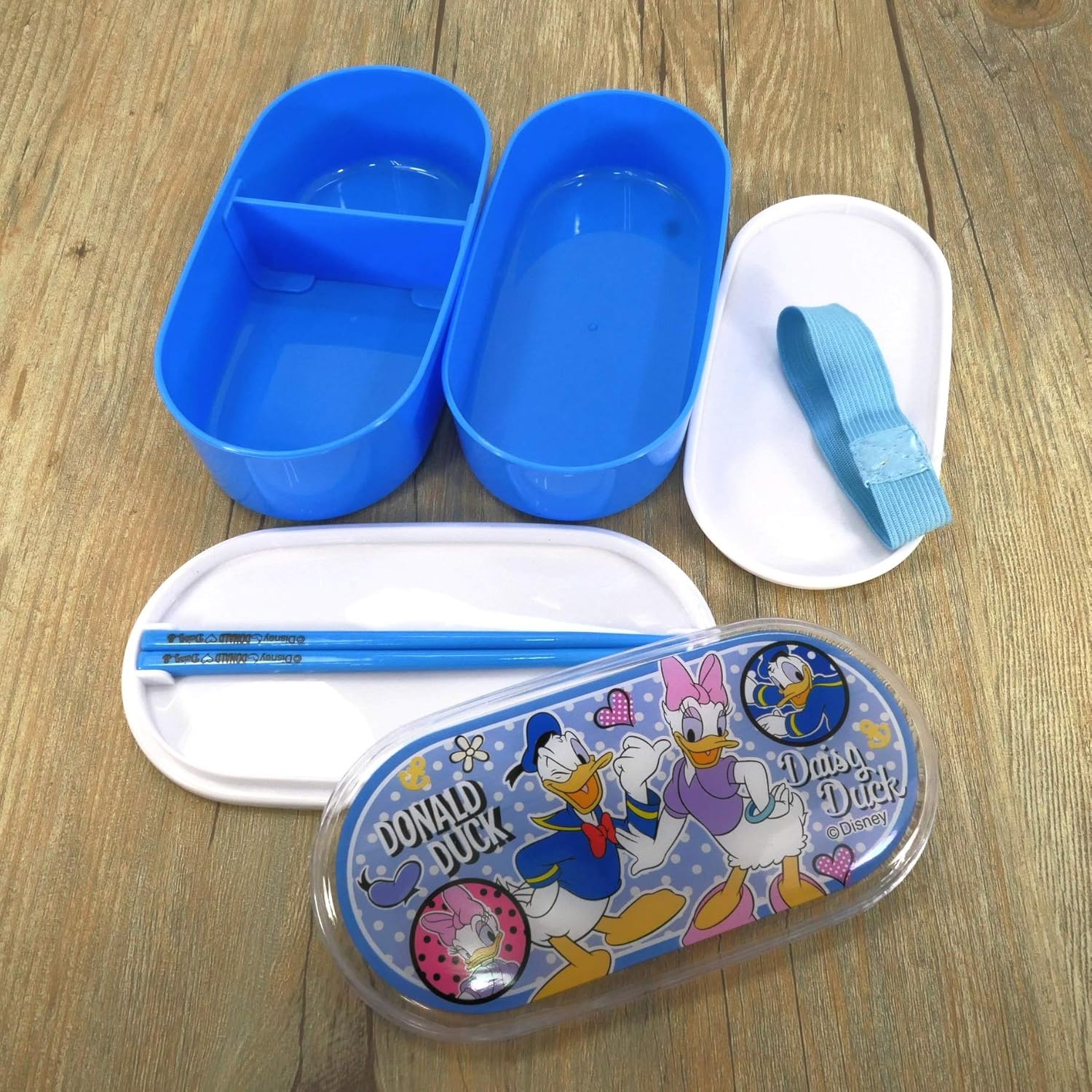 Amazon ランチボックス お弁当箱 2段式 箸付き ランチベルト付き ドナルドダック Ml 760 ランチボックス かわいい キャラクター ディズニー ランチボックス 弁当箱
