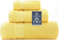 Vista 52 de COZYART - Juego de 6 toallas de baño de algodón turco, color verde salvia, gruesas suaves absorbentes duraderas, 19.17 oz/yd², incluye 2 toallas