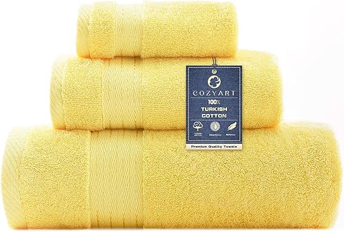 Miniatura 52 de COZYART - Juego de 6 toallas de baño de algodón turco, color verde salvia, gruesas suaves absorbentes duraderas, 19.17 oz/yd², incluye 2 toallas