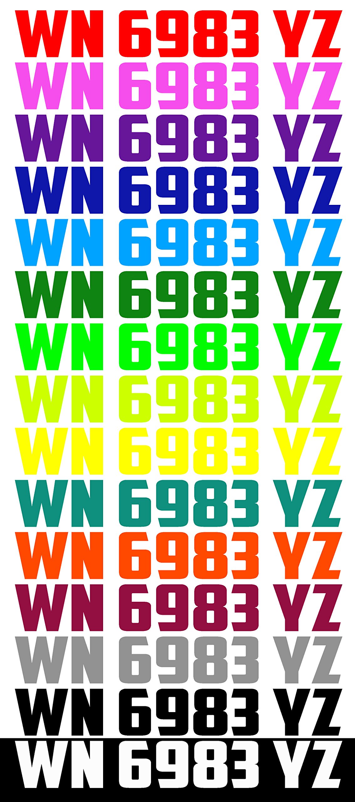 Buy Custom Boat or PWC Registration Hull ID Number Decal Sticker Set of