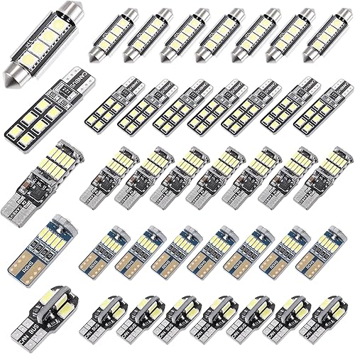 Motoforti Luces universales para interior de coche, luz LED de cúpula, T10 24/25/32/34/1.614 in para interiores de automóvil, mapa, cúpula,