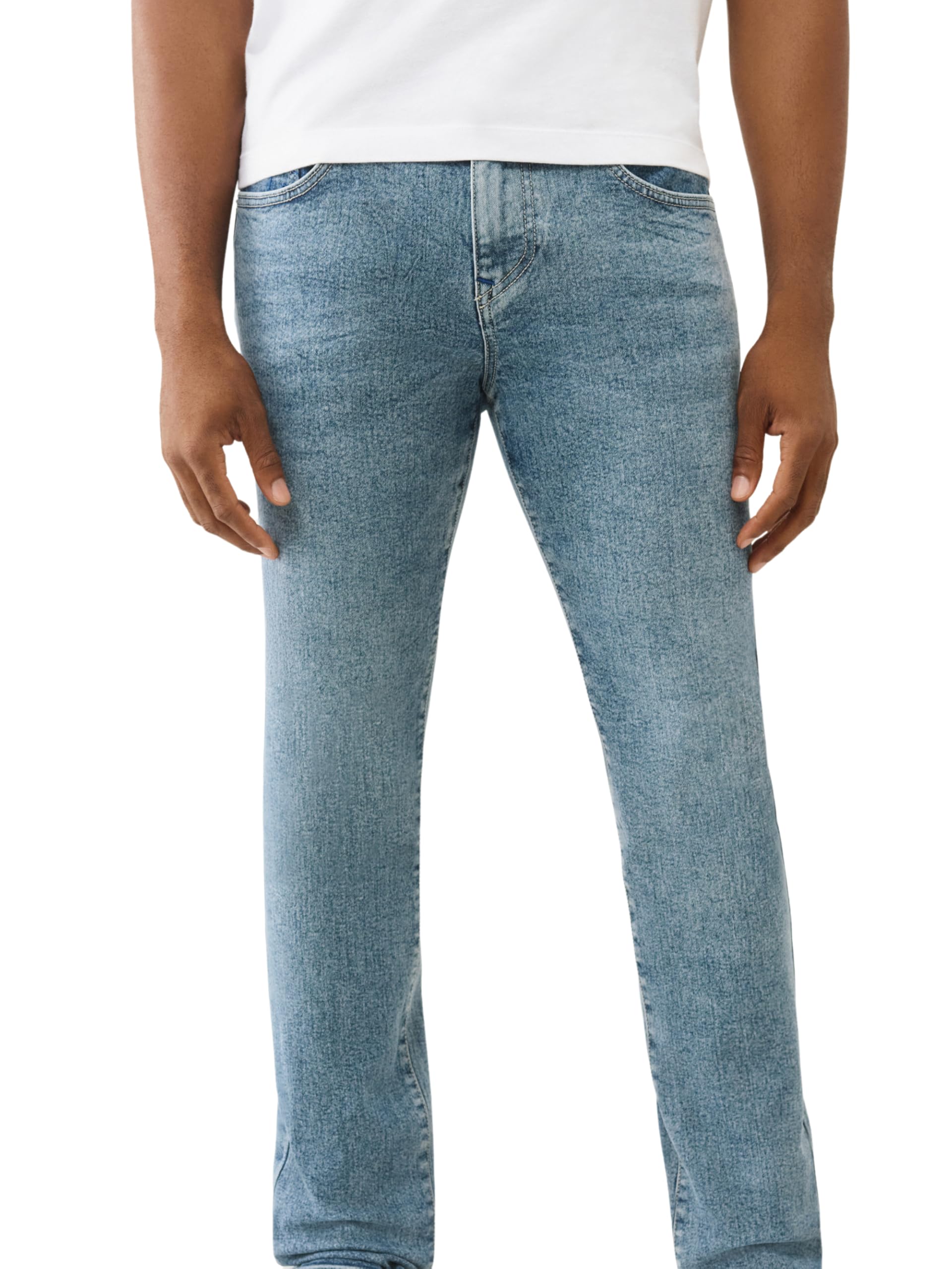 True Religion Herren Rocco Single Needle Skinny Jeans, Leichte Pfefferminz-Waschung, 40