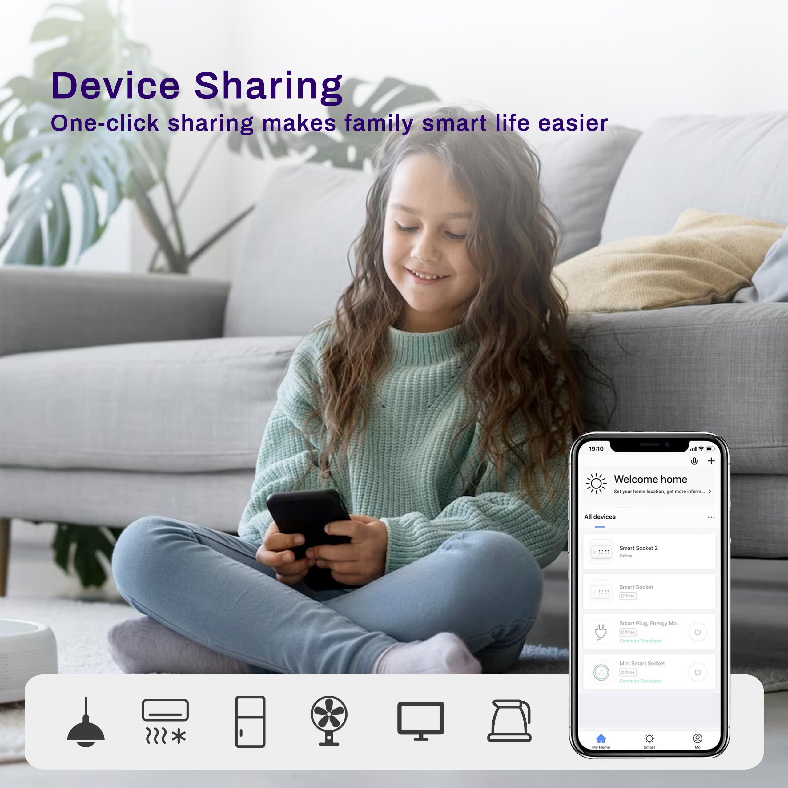 UCOMEN TYPE F (EU) Prise Connectée WiFi, 16A 3680W Prise Intelligente, Compatible avec Alexa, Google Home, Smart Life, Pack de 4, Wi-Fi 2,4 GHz Requis