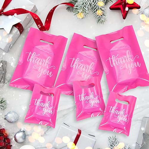 Miniatura 5 de Paquete de 200 bolsas de agradecimiento, bolsas de regalo para fiesta, Iclude 13.8 x 9.8 pulgadas, 11.8 x 7.9 pulgadas, 7.9 x 5.9 pulgadas, bolsas