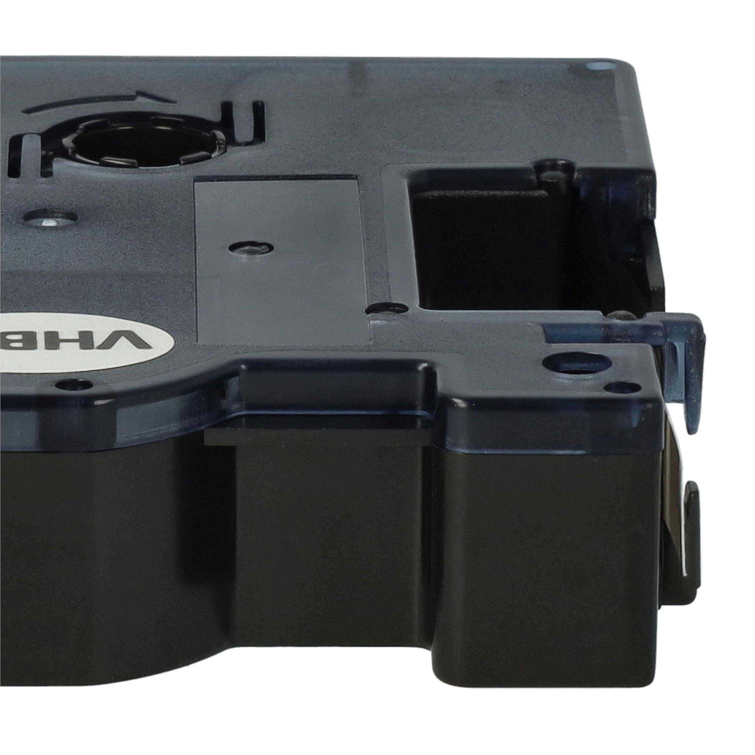 vhbw 50 x taśma do etykiet, kompatybilna z drukarką etykiet Dymo LabelWriter Duo, Duo 400, Duo 450, 6 mm, czarno-biała