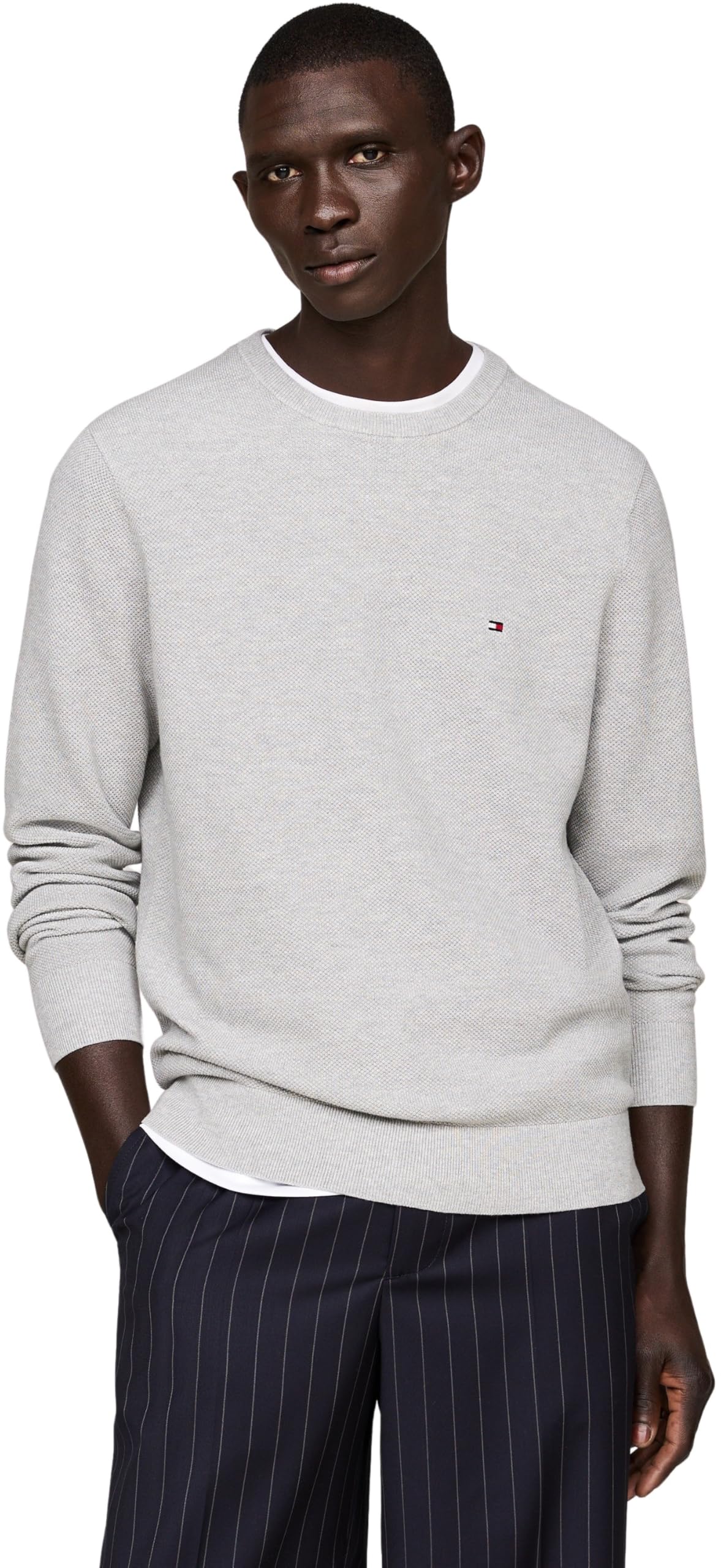 Tommy Hilfiger Herren Pullover Essential Structure Crew Neck Regular Fit