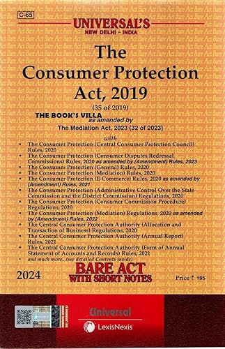 The Consumer Protection Act, 2019 Bare Act----Latest 2024 EDITION Universal's