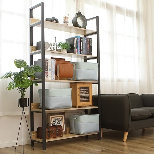 Miniatura 8 de Sea Team Juego de 3 cestas de almacenamiento grandes, organizador de maletero, contenedor de ropa y juguetes, 15 x 10 x 10 pulgadas, caja de estante