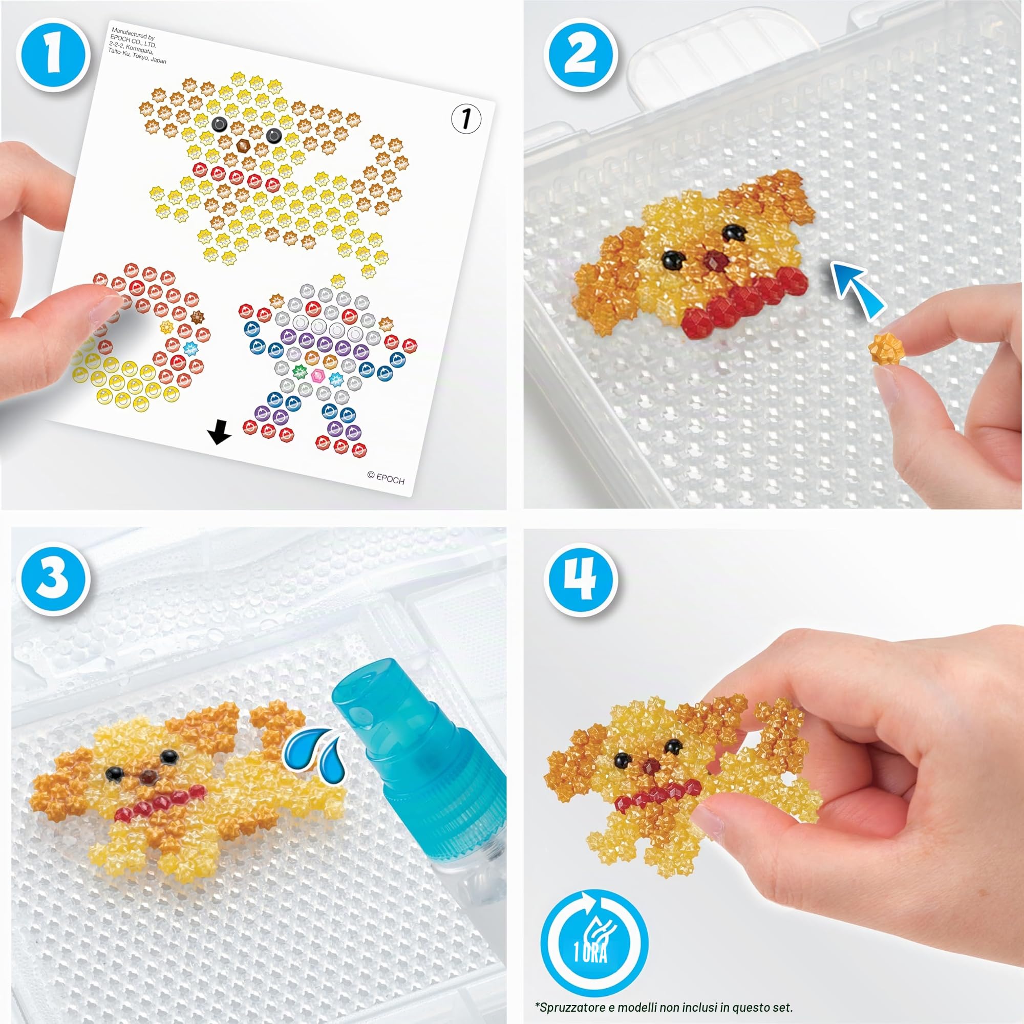 Aquabeads - Shiny Bead Pack - Ricarica Essenziale con 2000 Perline Brillanti in 24 Colori Assortiti – Modello 31995