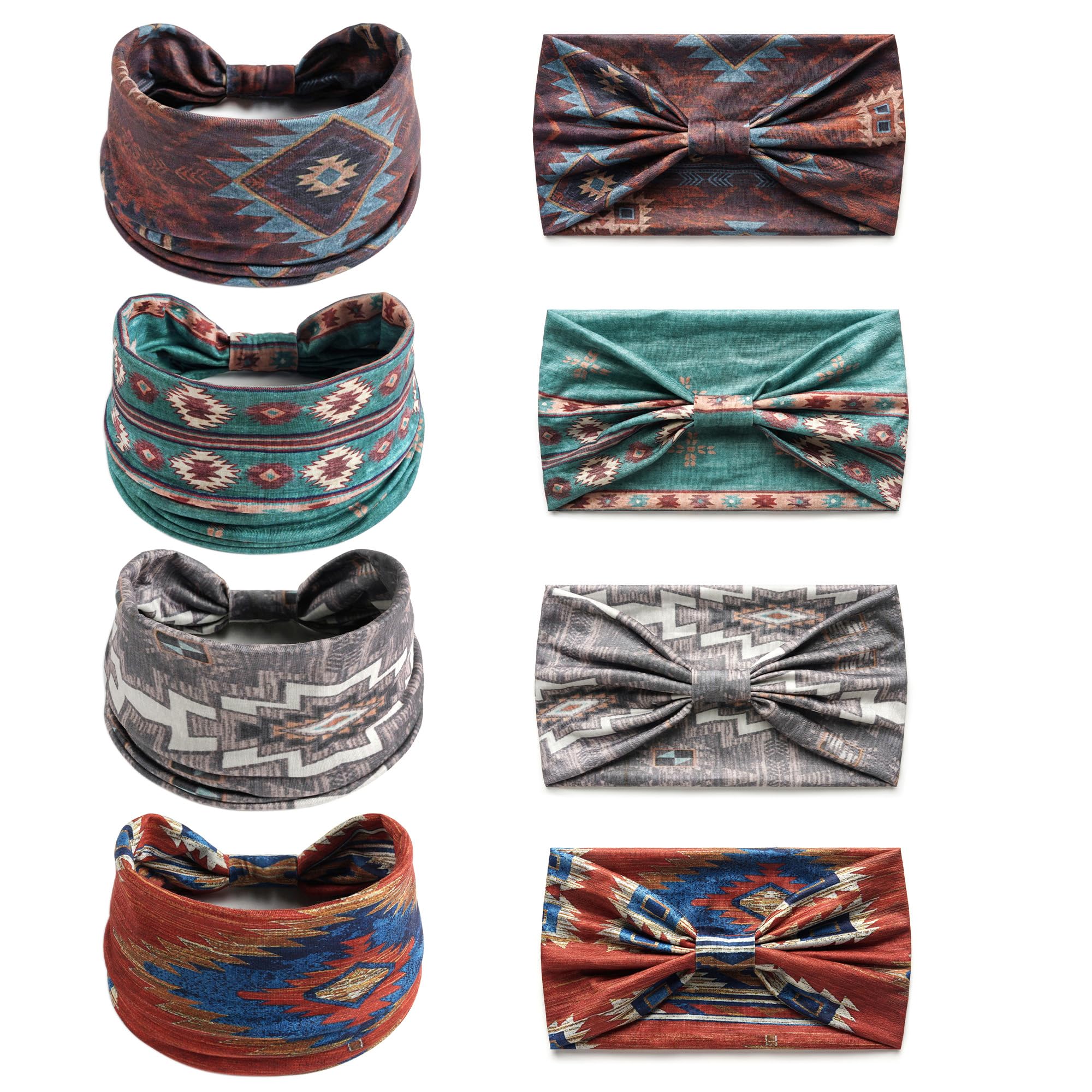 Boho opaski na głowę dla kobiet modne opaski do włosów rozciągliwe turban knoted opaski na głowę joga bieganie opaska przeciwpotna elastyczna opaska stylowa owijana opaski akcesoria do włosów