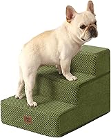 Vista 16 de EHEYCIGA Escaleras para perros pequeños de 16.5" de altura, escalones de 3 peldaños extra anchos para perros para sofá y silla, escalones