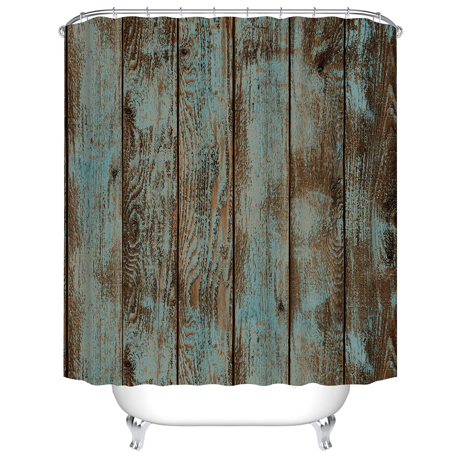 HSCC Retro Distressed Old Wood Rustic Boards Bathroom Shower Curtain Decor Art Prints Waterproof Polyester…