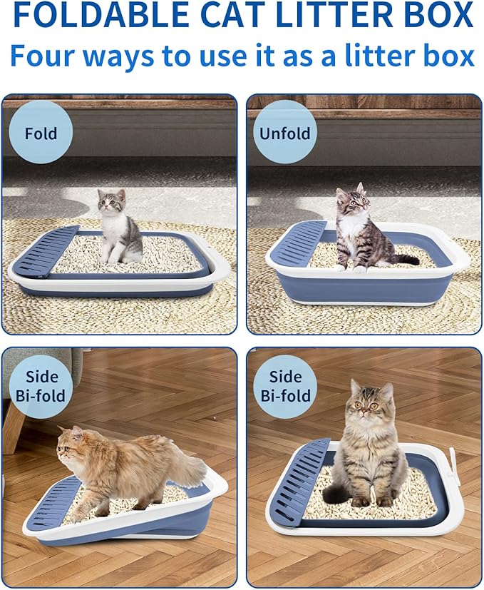 Whether you have a senior cat, a kitten, or a handicapped cat, the BNOSDM low entry cat litter box is a practical and reliable choice. With its large opening diameter and hollow pedal design, this litter box provides easy access for cats of all abilities. The increased air circulation helps dispel unpleasant odors, keeping your home smelling fresh. The sturdy construction and foldable design make this litter box a versatile and convenient option for any cat owner. Description by ChatGPT.