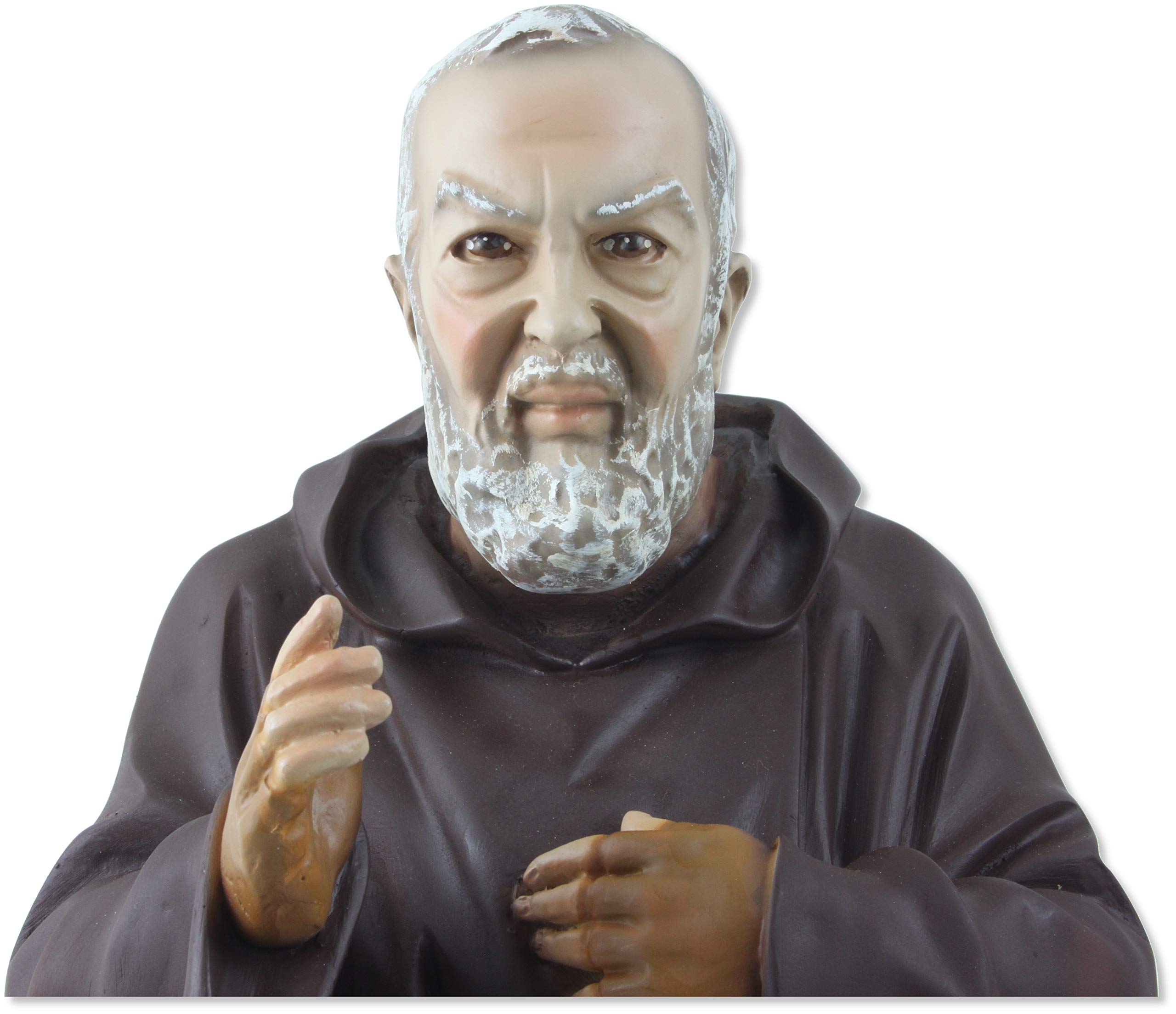 Proposte Religiose Statua San pio (Padre pio) di Pietrelcina in Resina cm 60 - Made in Italy