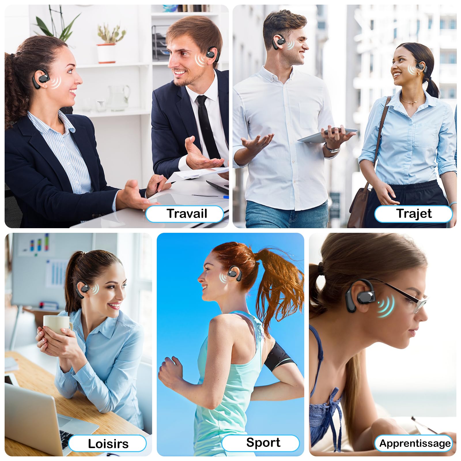 Écouteurs Bluetooth Traducteur Vocal Instantané IA, 140+ Langues, Sans WiFi, Compatible iOS Android