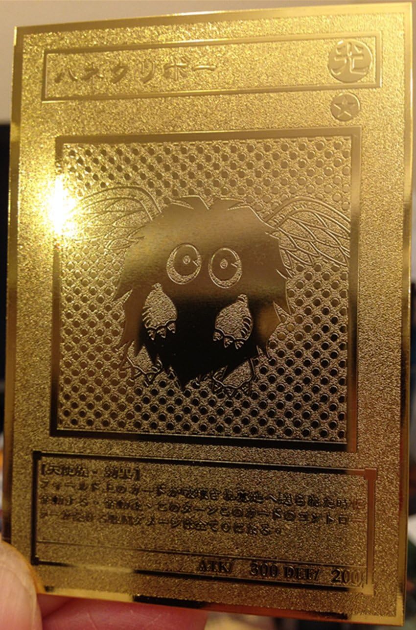Yugioh Japanese Winged Kuriboh Custom Made Golden Metal Card
