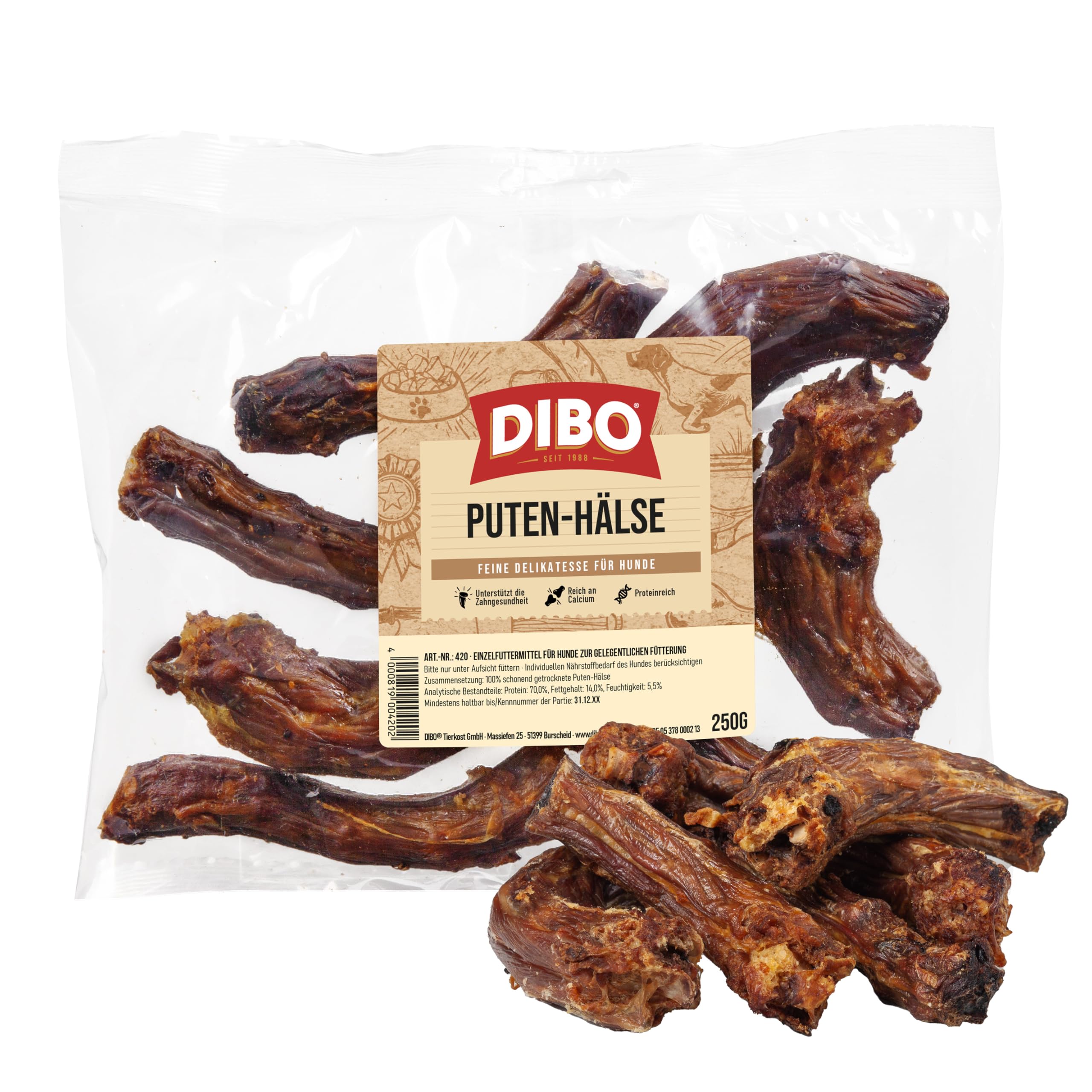 Dibo Karma dla Psów, Indyk, 250 g