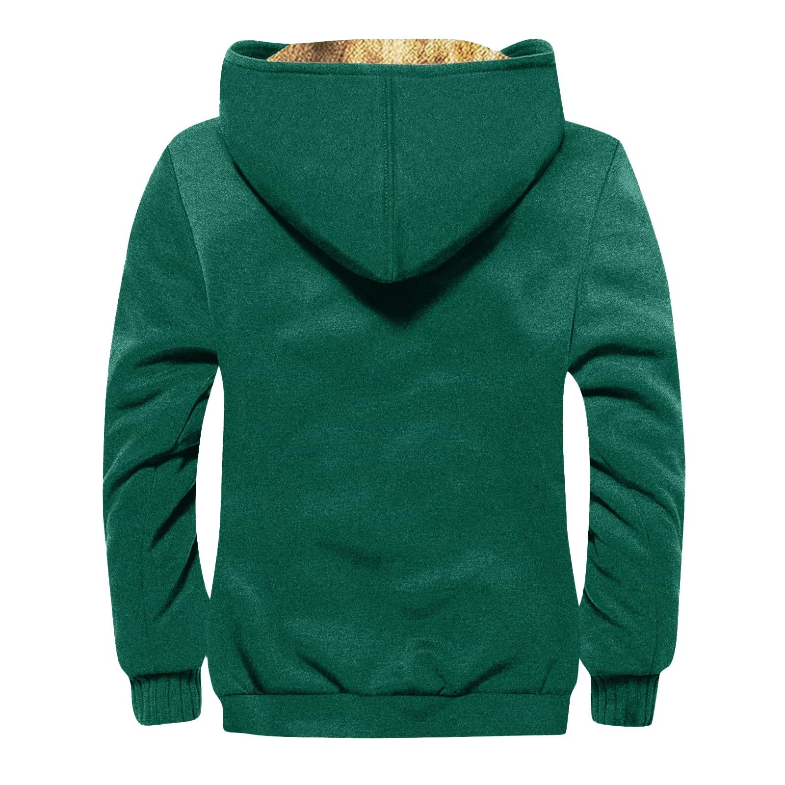 KONG JIMFAN Winterjacke Herren, Verdickt Kapuzenshirt Winterparka Warme Zipper Übergangsjacke Brusttasche Jacke Printing Sweatjacke Mit Hood Winddicht Bomberjacke