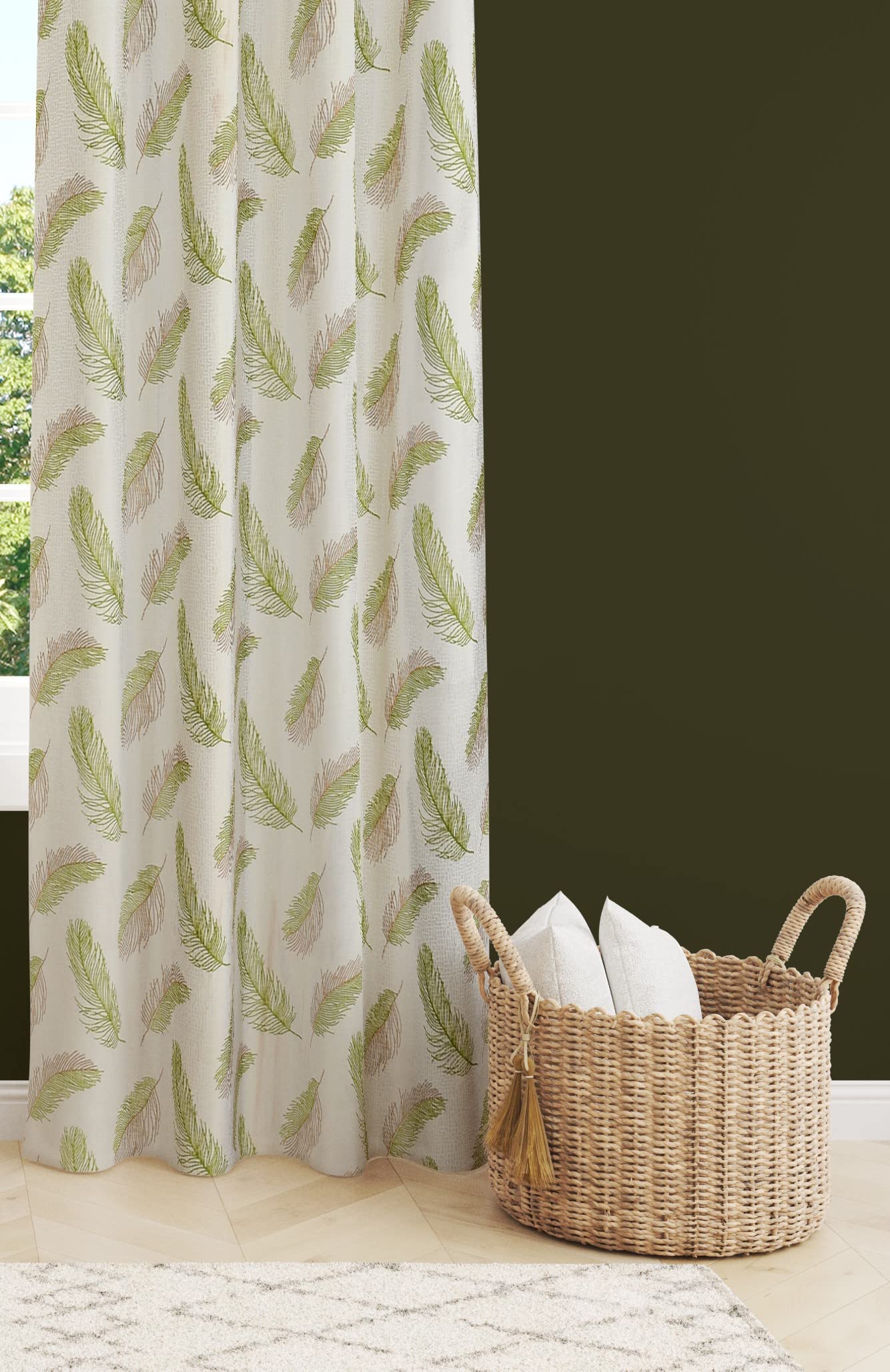 GOYRISE Polyester Floral Premium Printed Door Curtains 7 Feet Long Set of 2 (Green, 4 Feet x 7 Feet) (B0CHZ6CLJR) Amazon Price History, Amazon Price Tracker