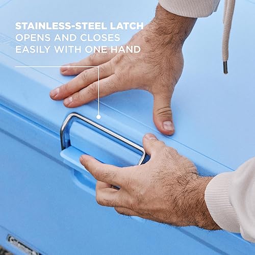 Miniatura 7 de Coleman Pro Enfriador Rígido Premium Ultraligero de Servicio Pesado de 45 cuartos, Aislamiento Extra Grueso Mantiene el Hielo hasta 4 Días, azul