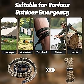 VVAAGG Two-Point Paracord Rifle Sling with Swivels, Non-Slip Gun Sling with Adjustable Length Strap